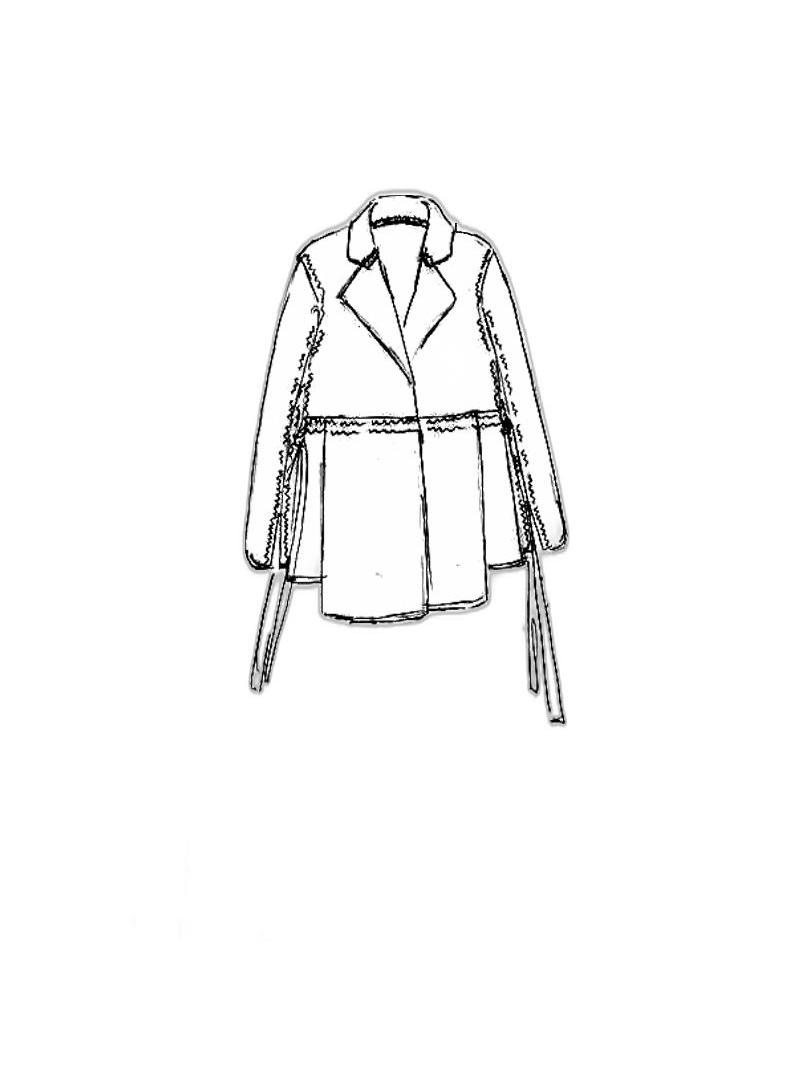 Rundholz - Schmale mesh jacke mit bänder - 1251051101