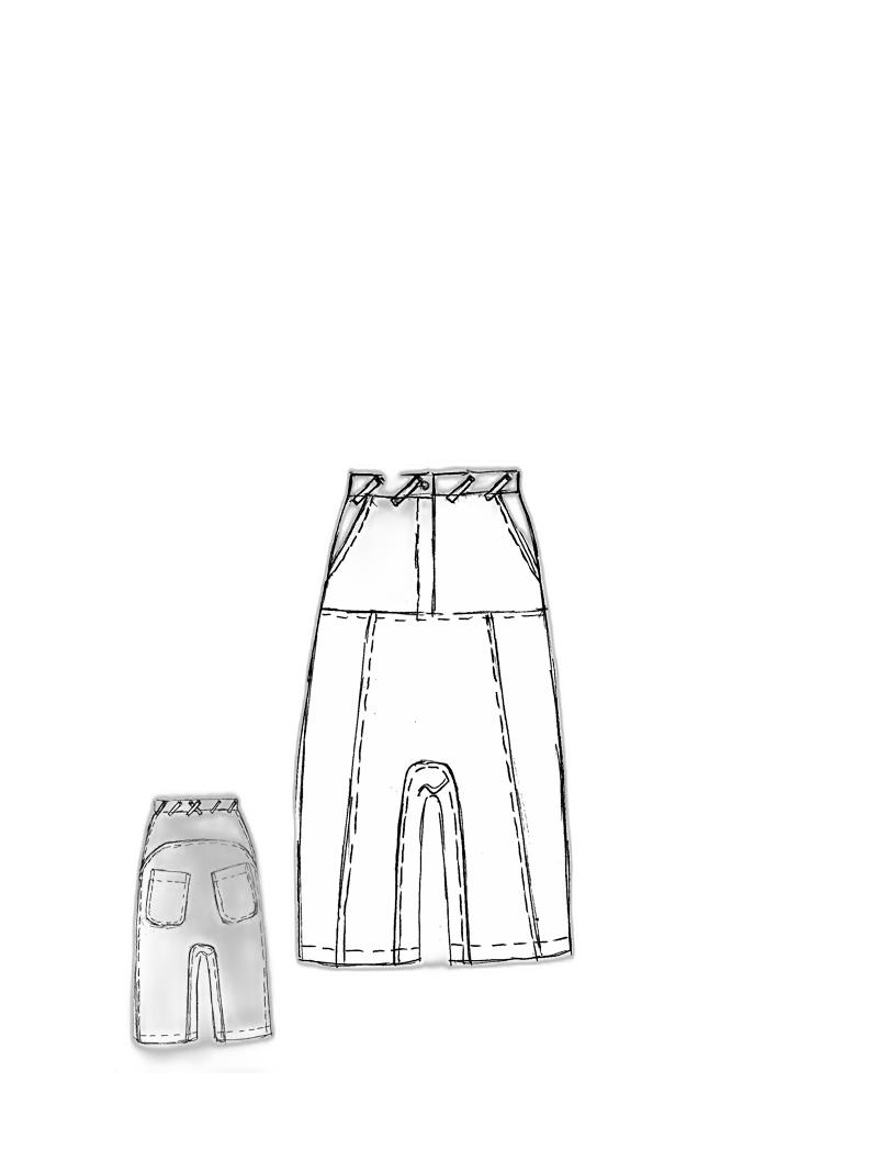 Bois rond - Pantalon baggy en denim brut peint à la main - 1251100101