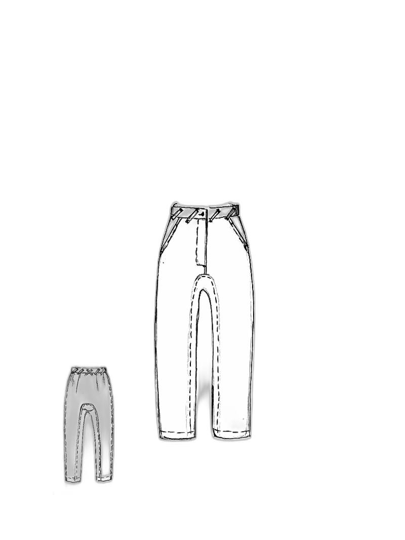 Rundholz - Handbemalte gerade schmale raw denim hose - 1251100103