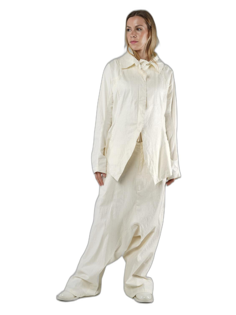 Rundholz - Hand-painted banana-shaped linen cotton stretch jacket - 1251111107