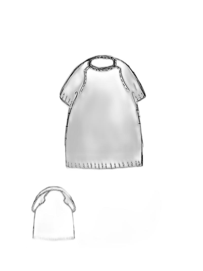 Rundholz - Hand-painted wide raw cotton jersey dress - 1251120904