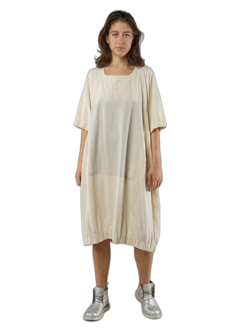 Rundholz - Hand-painted wide raw cotton jersey dress - 1251120904