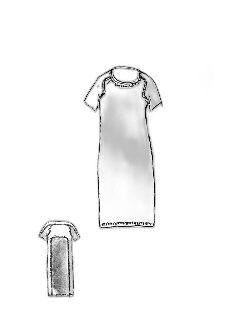 Rundholz - Knielanges rippenjersey kleid - 1251140904