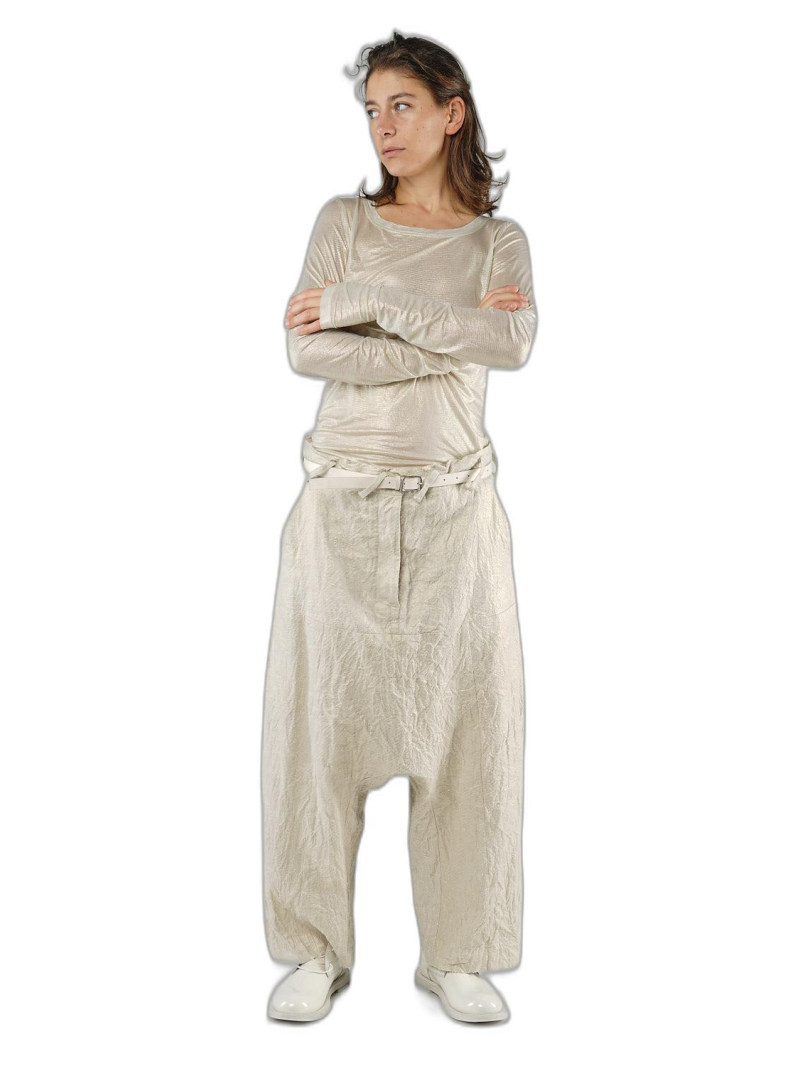 Rundholz - Baggy cotton linen needle fleece pants - 1251170101
