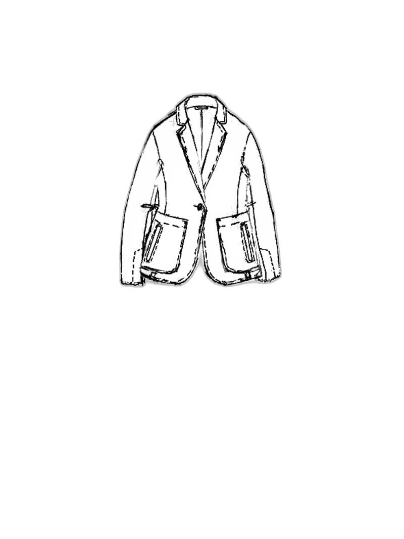 Bois rond - Veste cintrée en lin toison d'aiguille - 1251171104