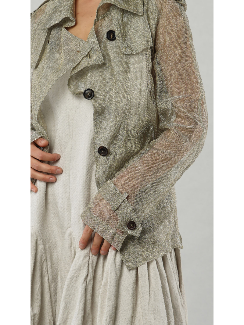 Rundholz - Hip-length silver gold mesh jacket - 1251181104