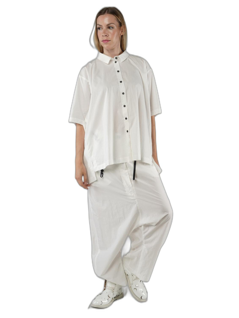 Rundholz - Hip-length cotton poplin blouse - 1251230413