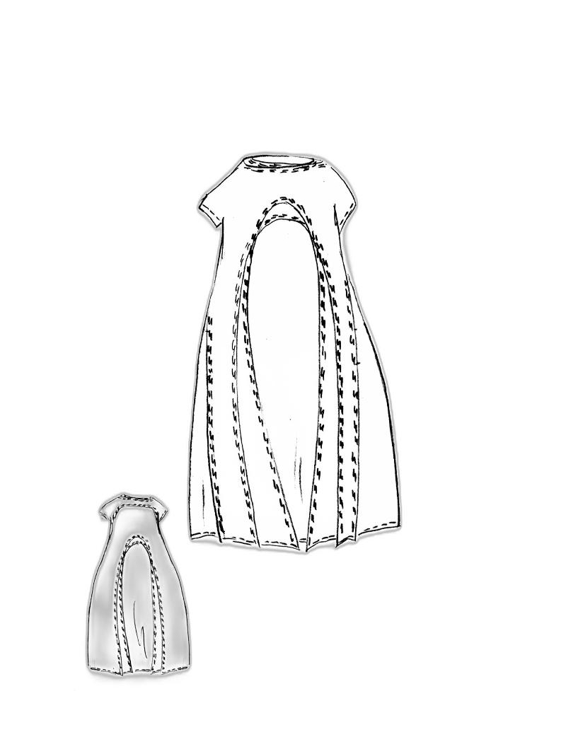 Rundholz - Wadenlanges baumwoll popeline kleid - 1251230905