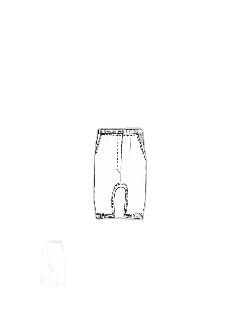 Rundholz - Handbemalte lockere raw french terry hose - 1251270106