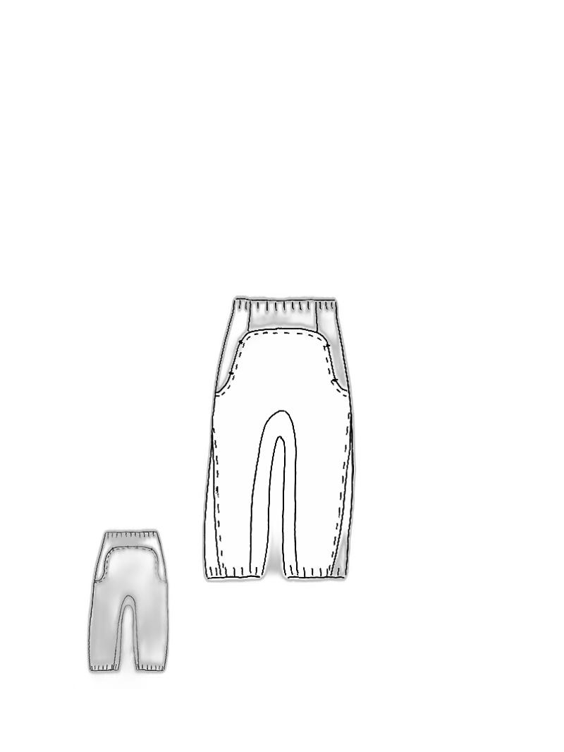 Rundholz - Lockere thin french terry hose mit glanz optik - 1251280103