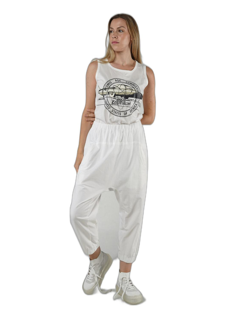 Rundholz - Lockere thin french terry hose mit glanz optik - 1251280103