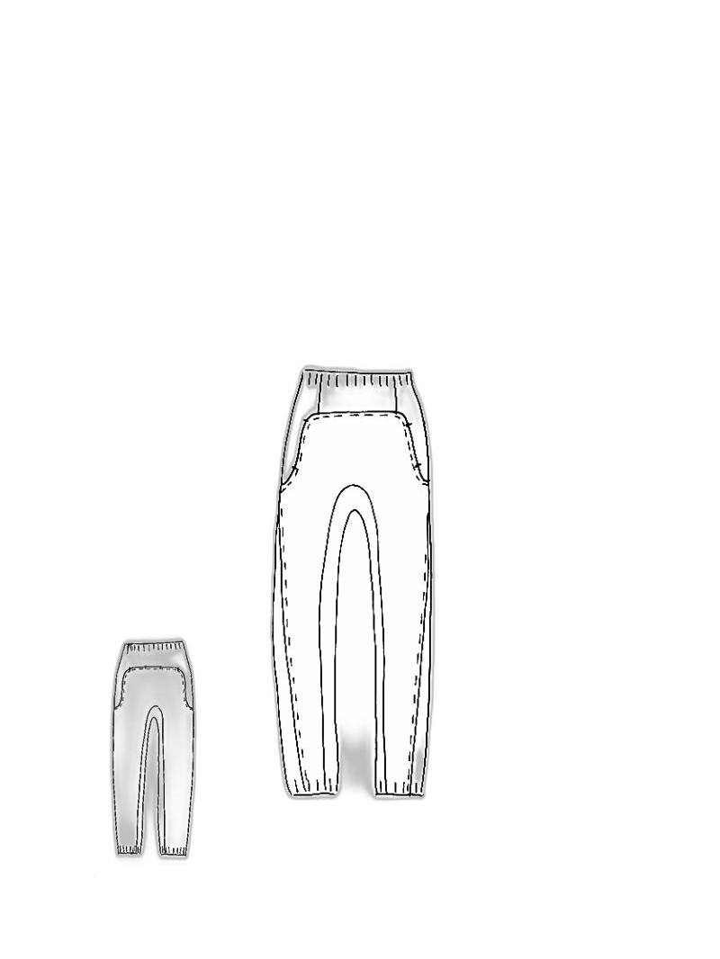 Rundholz - Schmale thin french terry hose mit glanz optik - 1251280104