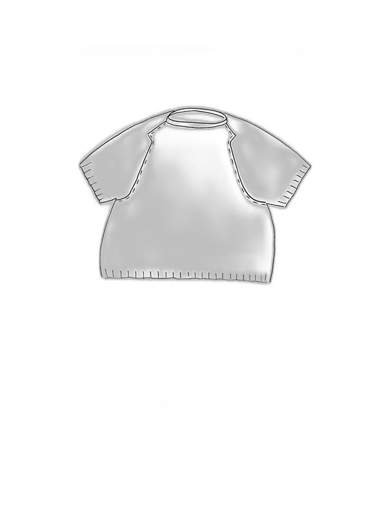 Rundholz - Hüftlanges thin french terry t-shirt mit glanz optik - 1251280505