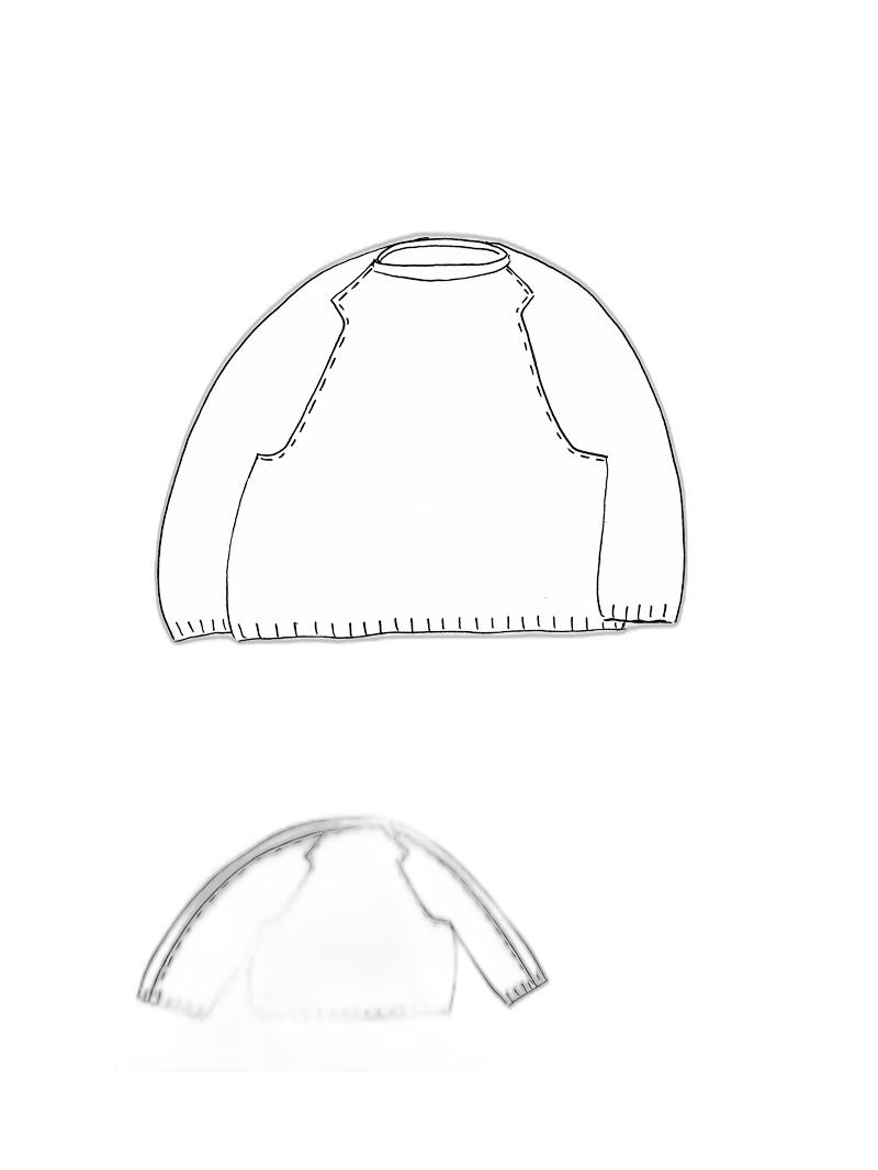 Bois rond - T-shirt droit large thin french terry avec aspect brillant - 1251280506