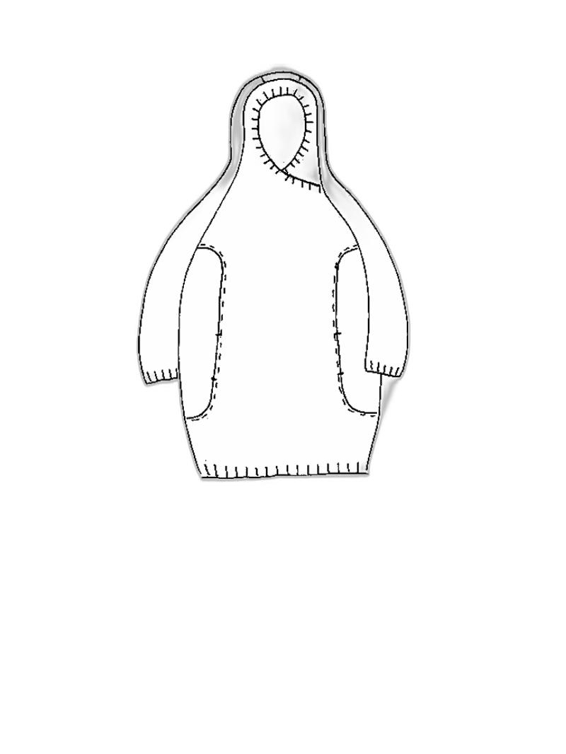 Rundholz - Knielanges thin french terry kleid mit glanz optik - 1251280907