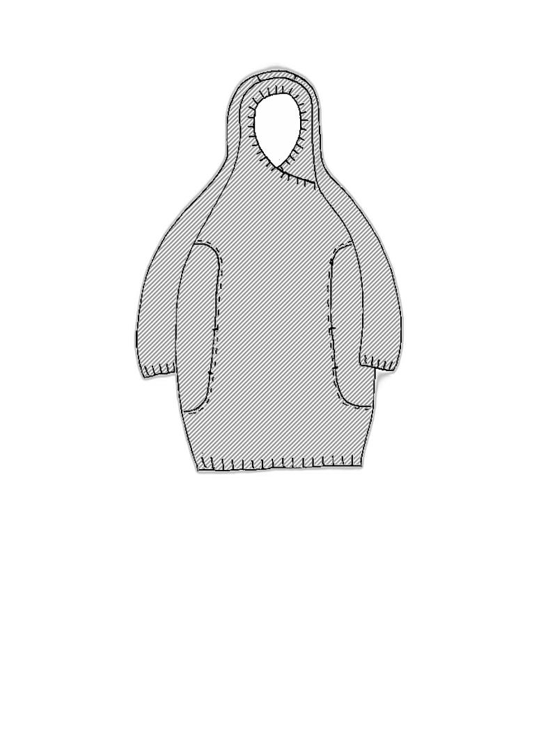 Rundholz - Knielanges thin french terry kleid - 1251280917