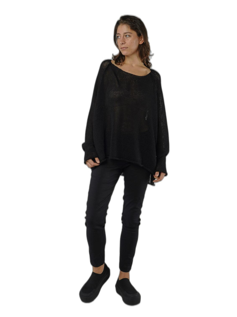 Rundholz - Ausgestellter leinen strick pullover - 1251320702