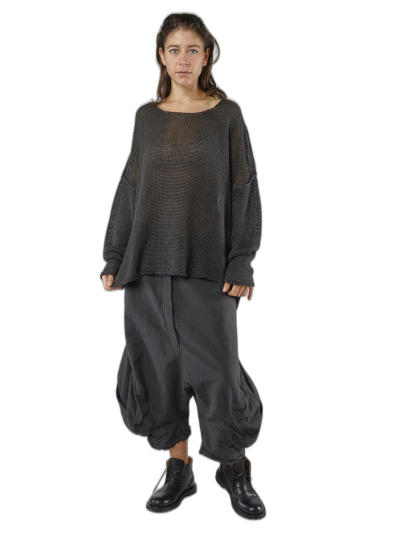 Bois rond - pull en lin à la taille - 1251320705