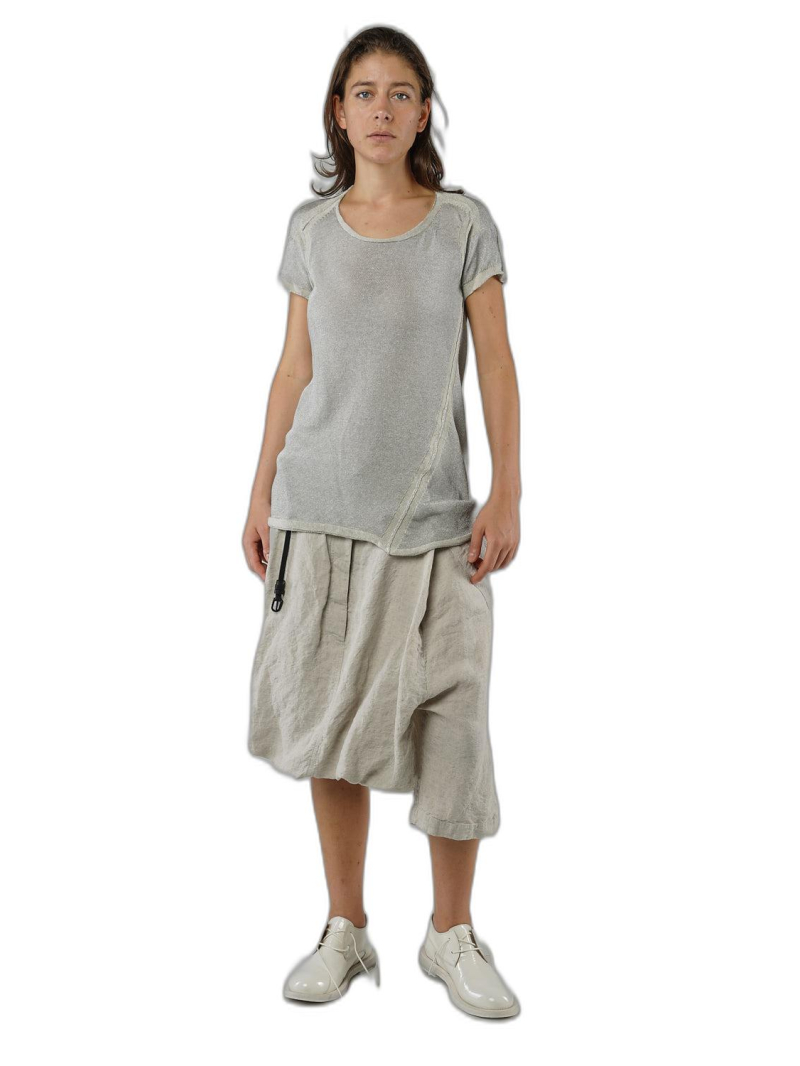 Bois rond - Pull-over étroit en tricot de chanvre - 1251440702