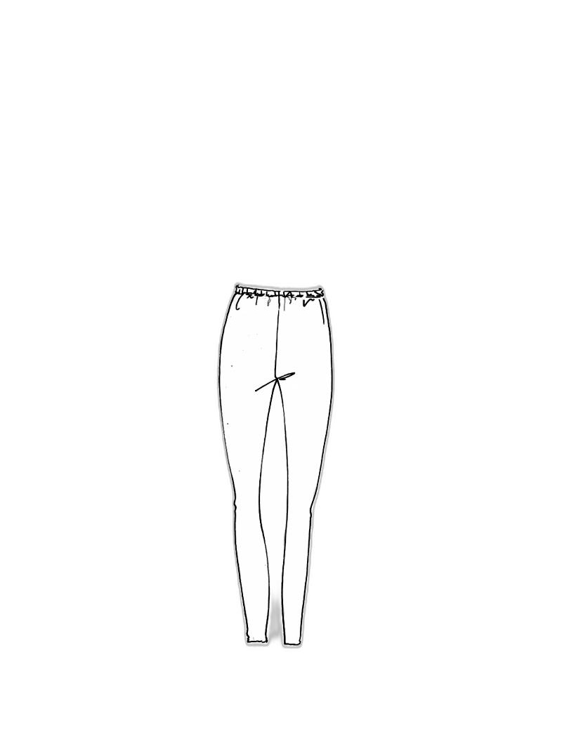 Rundholz - Schmale baumwoll krepp jersey legging - 1251560209
