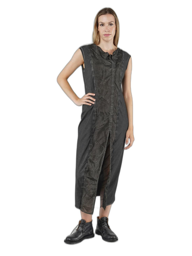 Bois rond - Robe en jersey de coton crêpé, longueur mollet - 1251560902