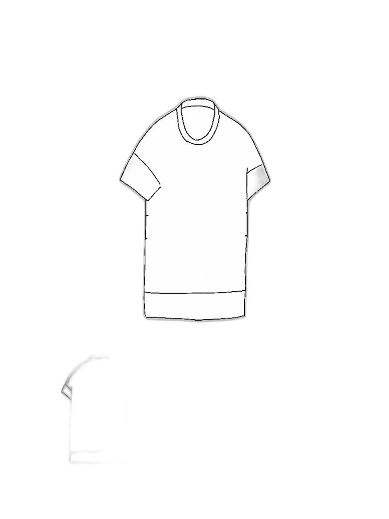 Rundholz - Gerades weites tussah seiden jersey kleid - 1251570907