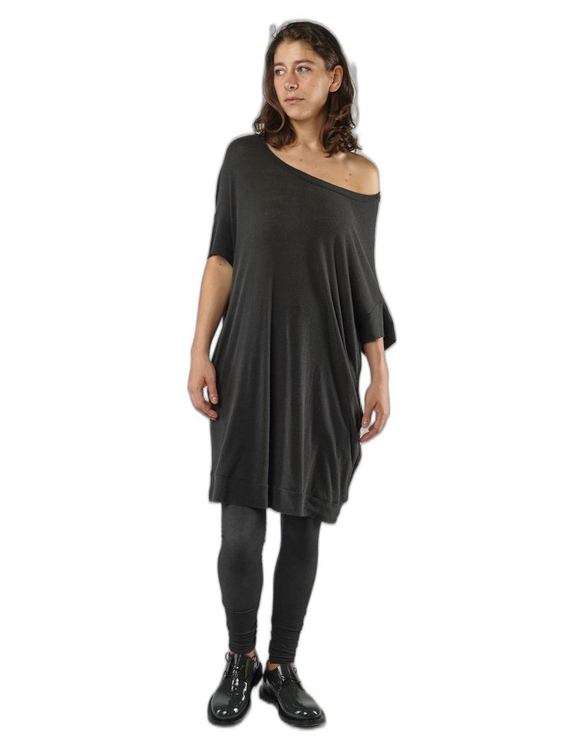 Rundholz - Gerades weites tussah seiden jersey kleid - 1251570907