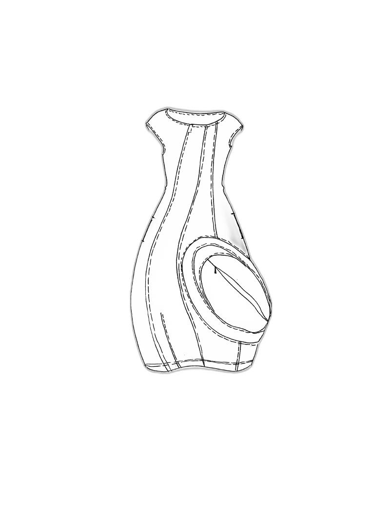 Rundholz - Ballonförmiges baumwoll stretch kleid - 1251630906