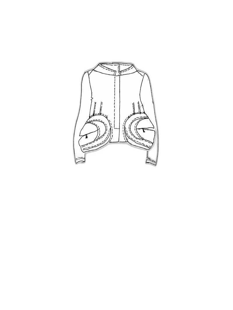 Rundholz - Hüftlange baumwoll stretch jacke - 1251631108