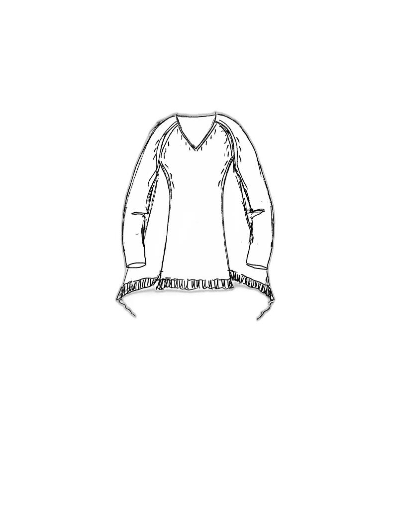 Rundholz - A-shaped lightweight linen knit sweater - 1251640701