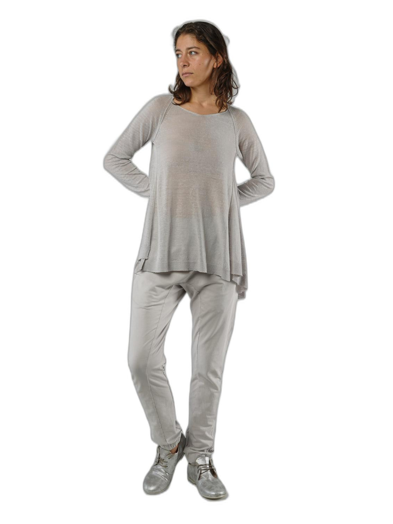 Rundholz - A-shaped lightweight linen knit sweater - 1251640701