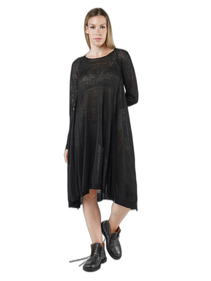 Rundholz - Knielanges leichtes leinen strickkleid - 1251647302