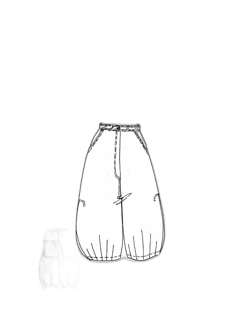 Rundholz - Hand-painted balloon linen trousers - 1251670105