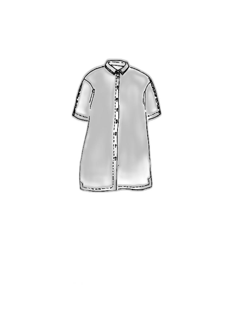 Rundholz - Hand-painted straight wide linen blouse - 1251670402