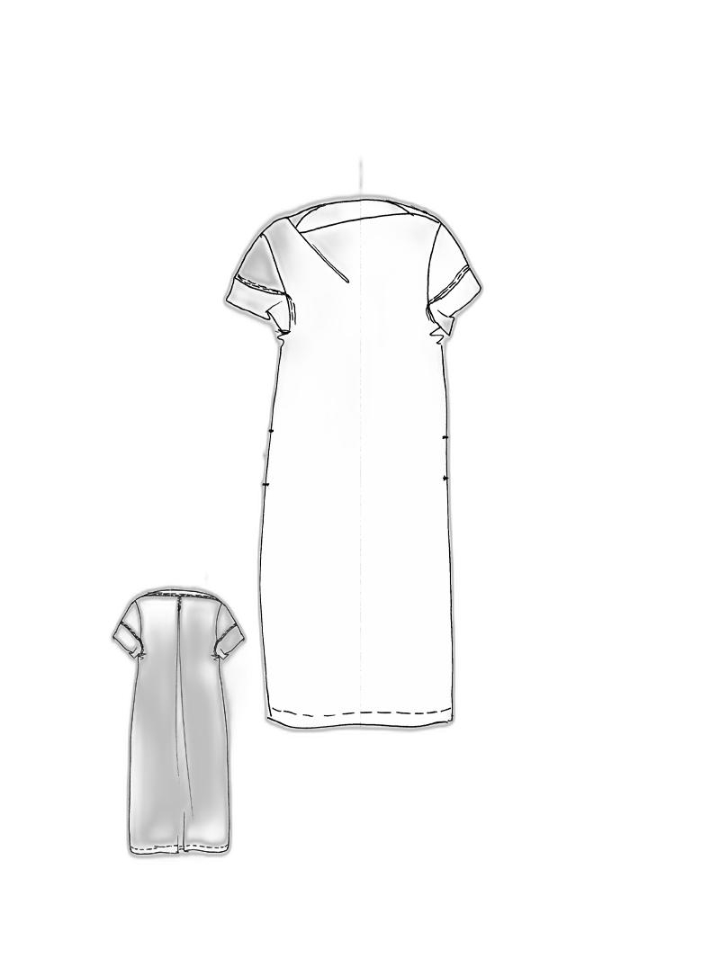 Rundholz - Handbemaltes gerade leinen kleid - 1251670907