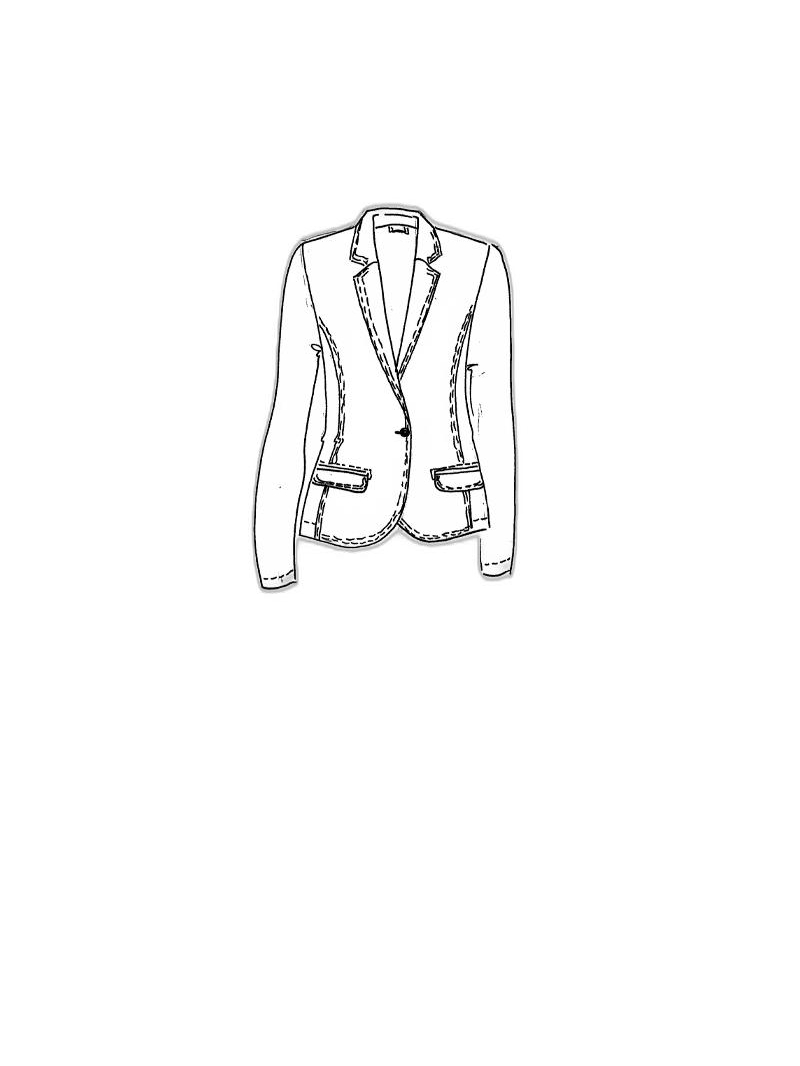 Rundholz - Handbemalte taillierte leinen jacke - 1251671108