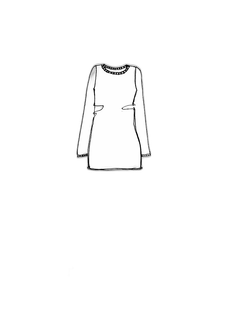 Bois rond - T-shirt droit étroit en viscose scintillante - 1251840504