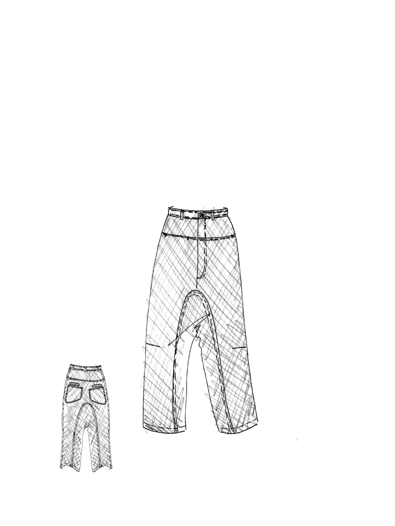 Rundholz DIP - Tulip-shaped denim pants - 1252030112