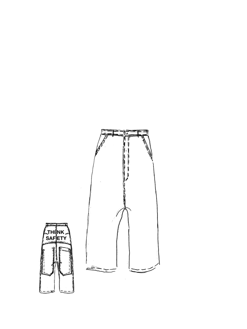 Rundholz DIP - Hand-painted straight wide denim pants - 1252030115