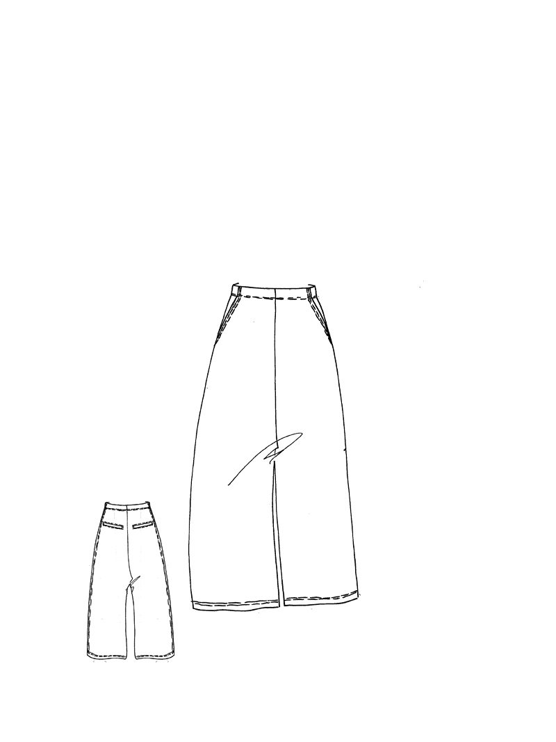 Rundholz DIP - Weite leinen baumwoll stretch hose - 1252240110