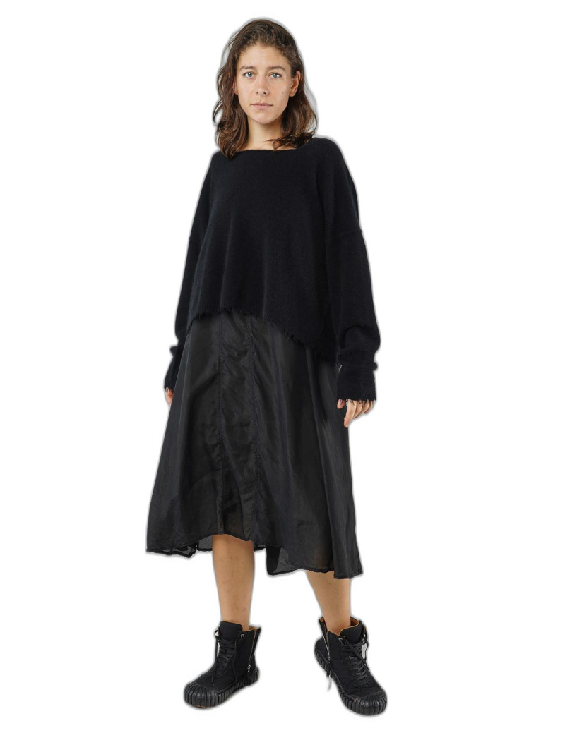 Rundholz DIP - Boxy merino raccoon knit sweater - 1252330703