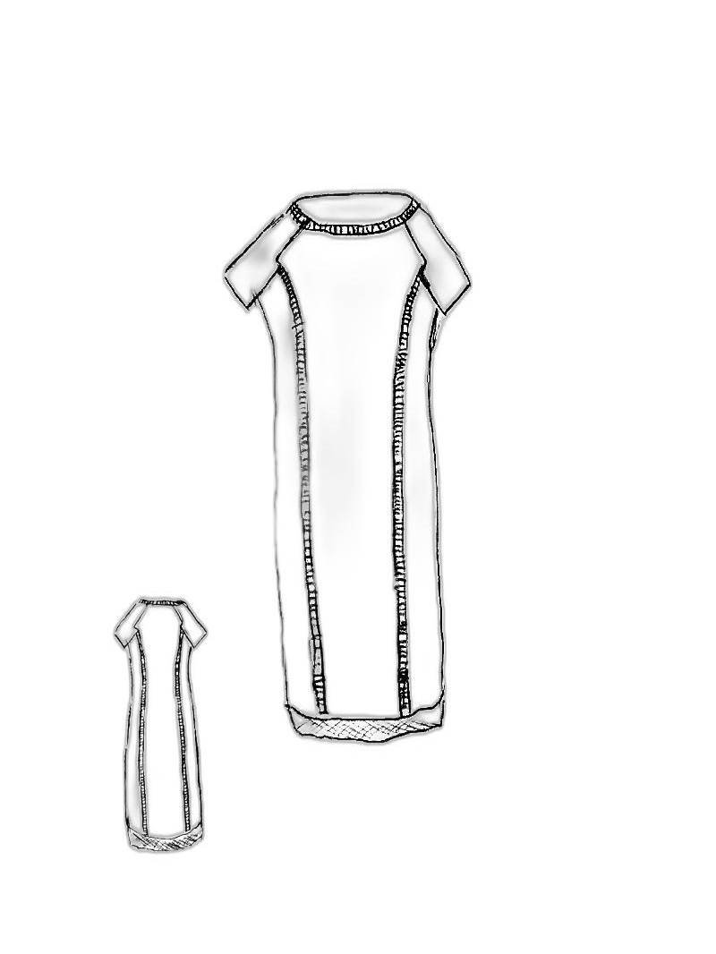 Rundholz DIP - Knielanges rippenjersey kleid - 1252340903