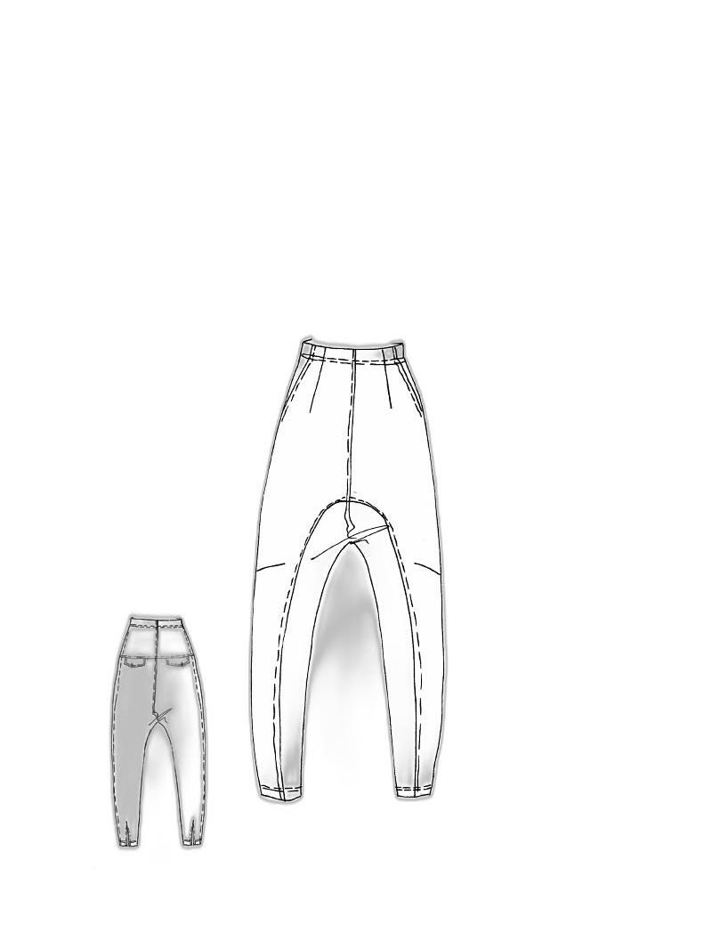 Rundholz DIP - Tulip-shaped techno stretch pants - 1252390104