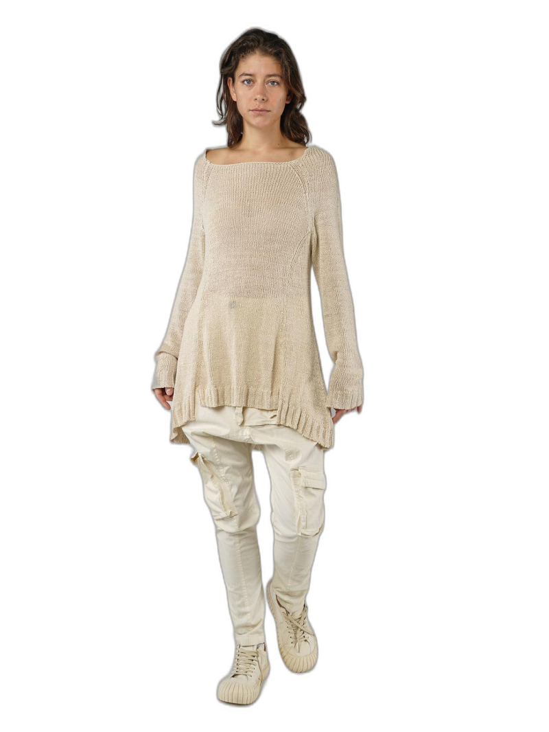 Rundholz DIP - Fitted linen knit sweater - 1252440702