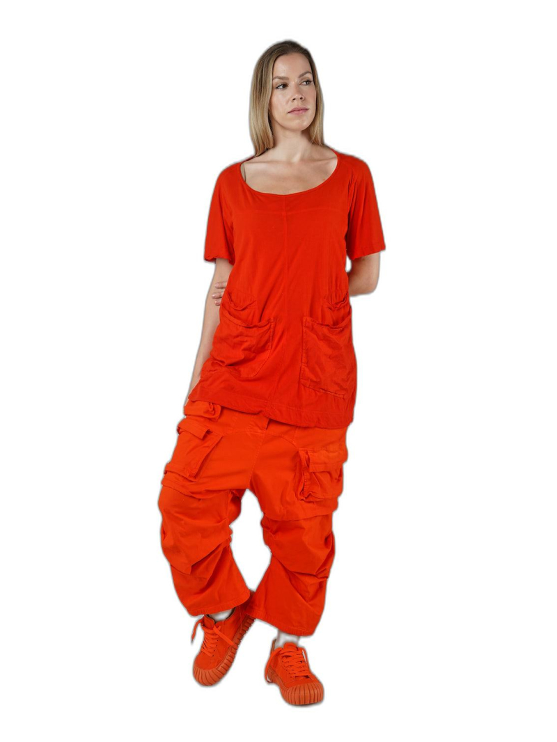 Rundholz DIP - Hüftlanges baumwoll crepe jersey t-shirt - 1252520502