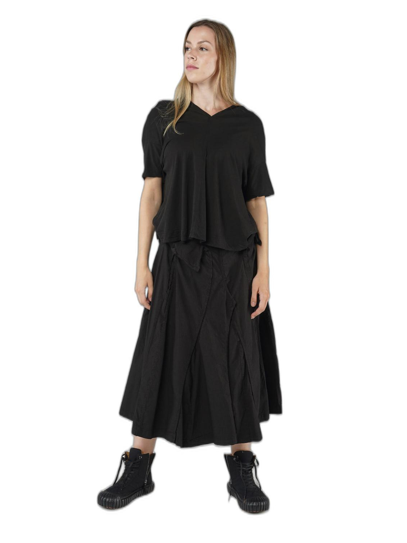 Rundholz DIP - Hüftlanges baumwoll crepe jersey t-shirt - 1252520505