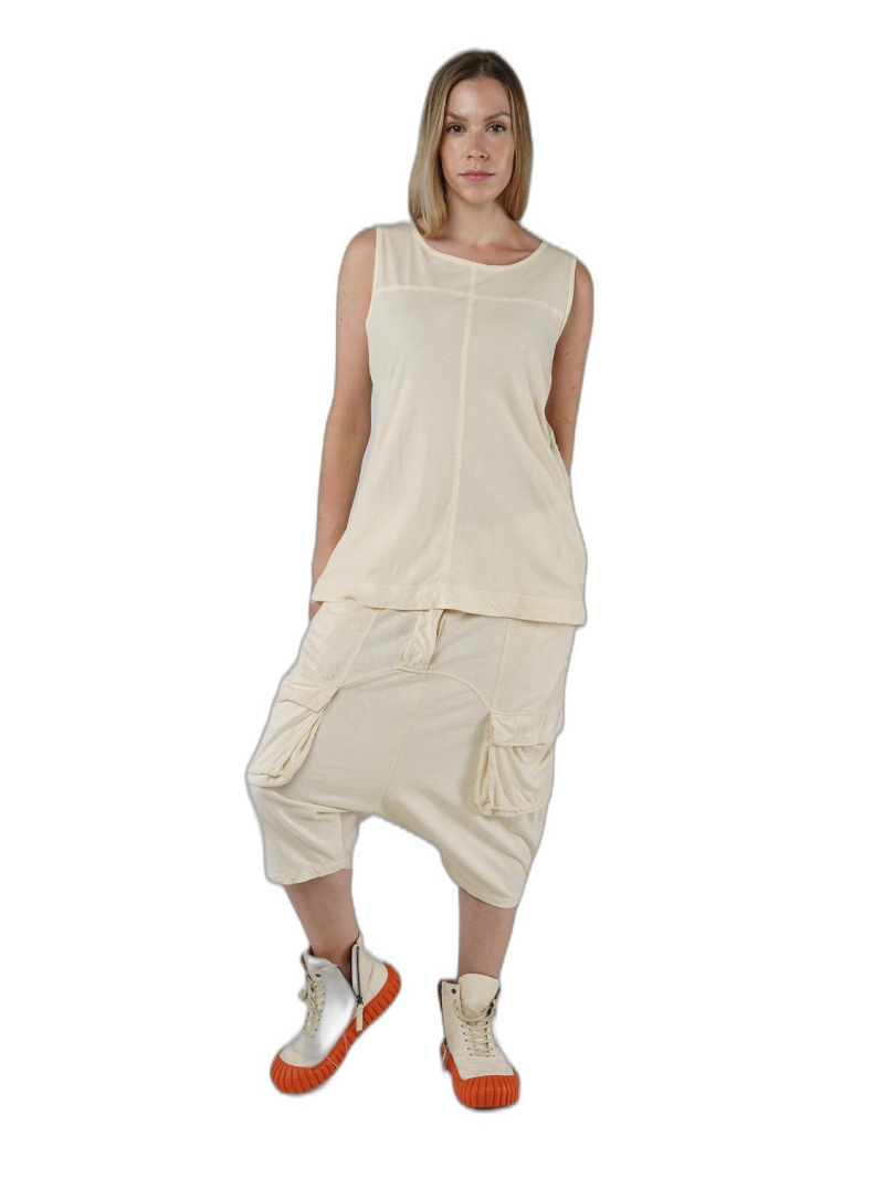Rundholz DIP - Straight narrow cotton crepe jersey top - 1252520801