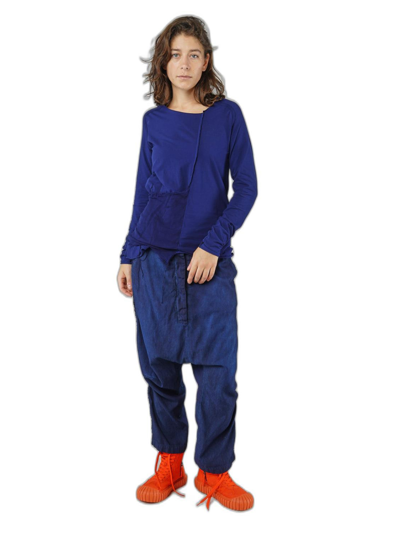 Rundholz DIP - Hüftlanges baumwoll crepe jersey cupro t-shirt - 1252560504