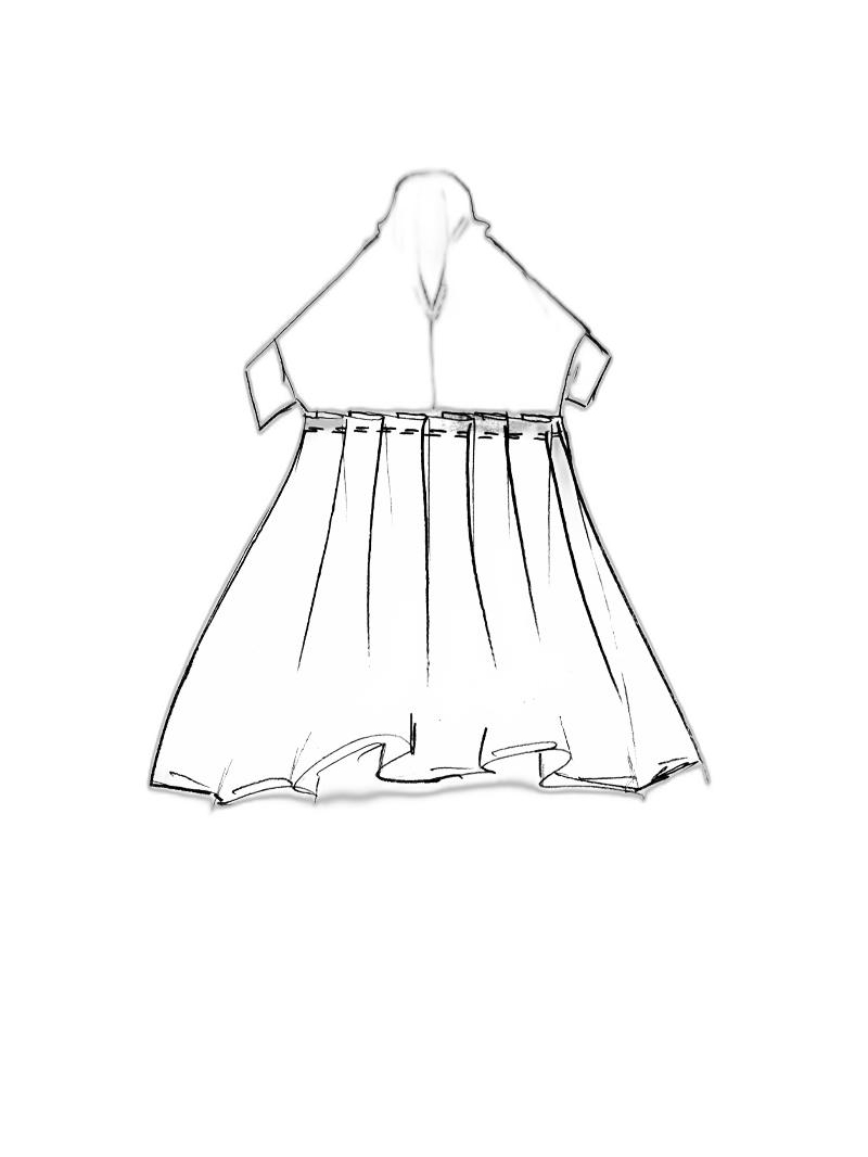 Rundholz DIP - Ausgestelltes baumwoll crepe jersey cupro kleid - 1252560913