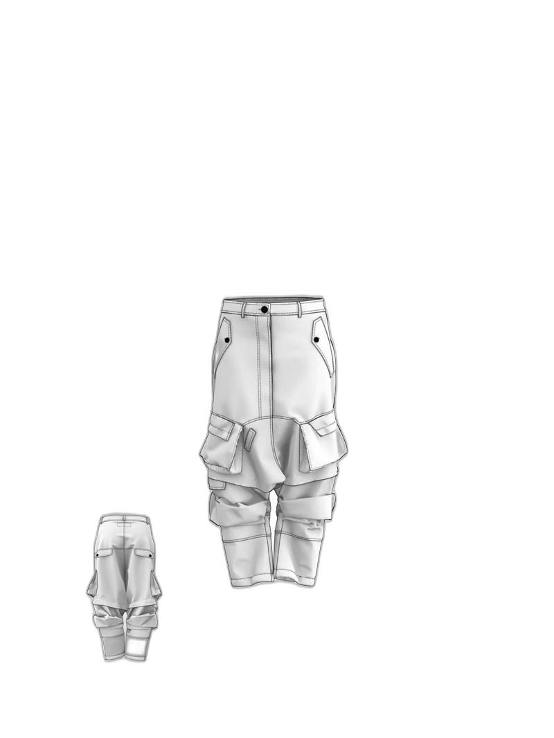 Bois rond DIP - Pantalon décontracté en coton twill stretch - 1252600101